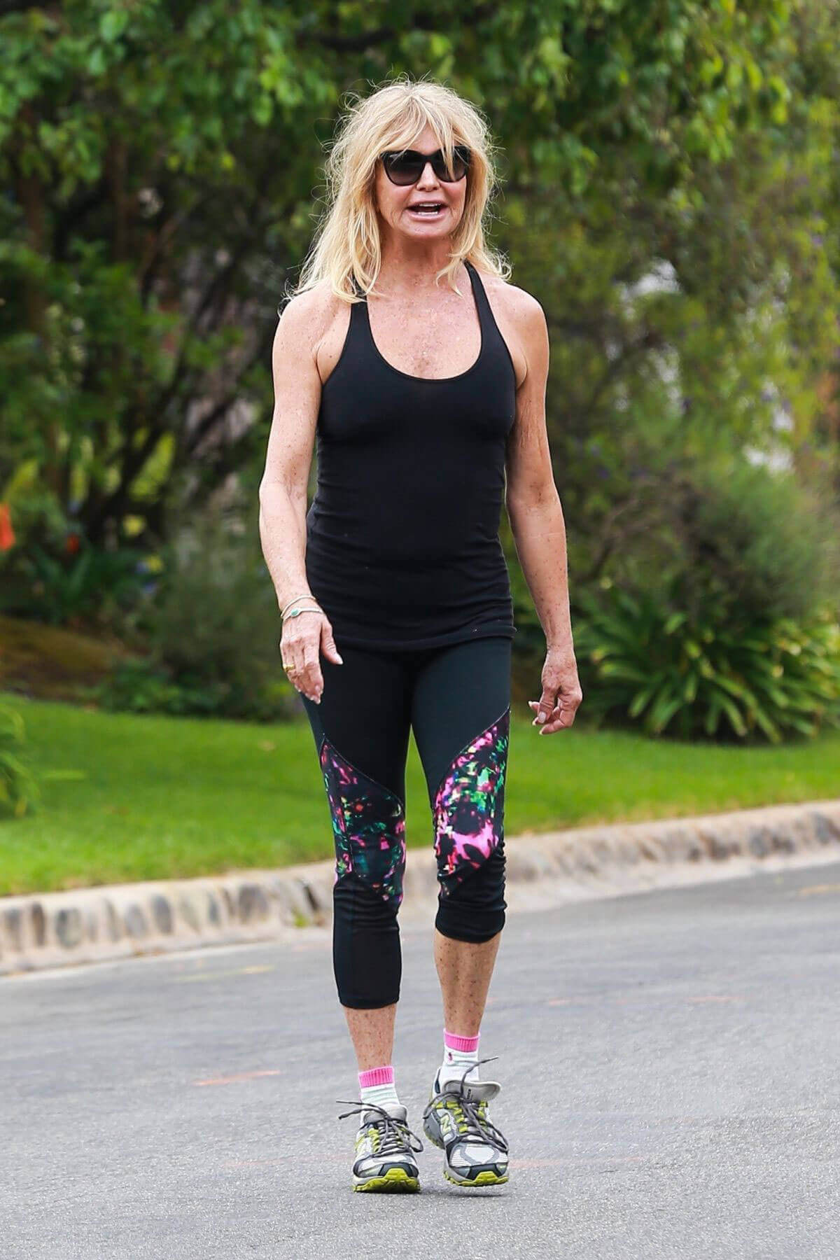 Goldie Hawn Stills Working Out Near Home in Brentwood