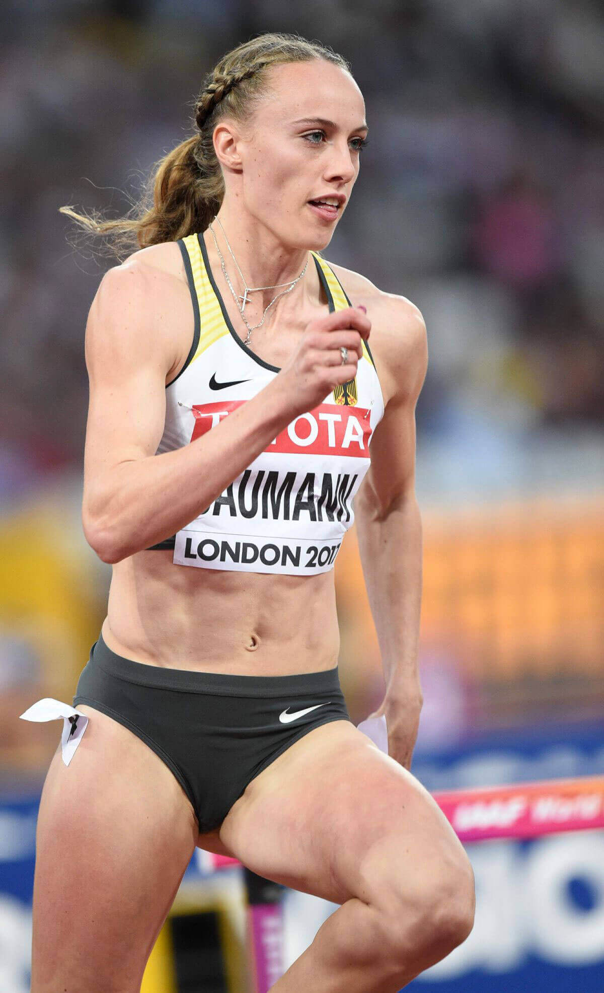 Jackie Baumann Stills at 400 m Hurdles Women Finale at IAAF World Championships in London