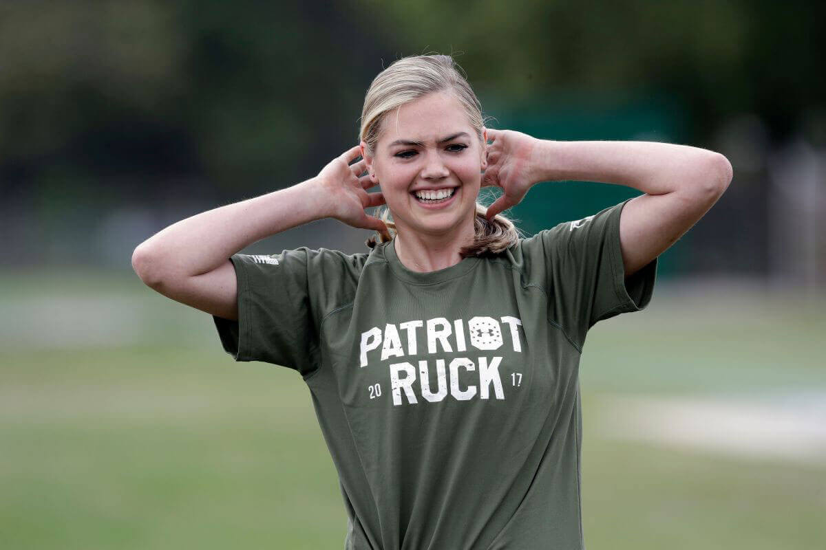 Kate Upton Stills at a Marine Workout in Detroit Photos