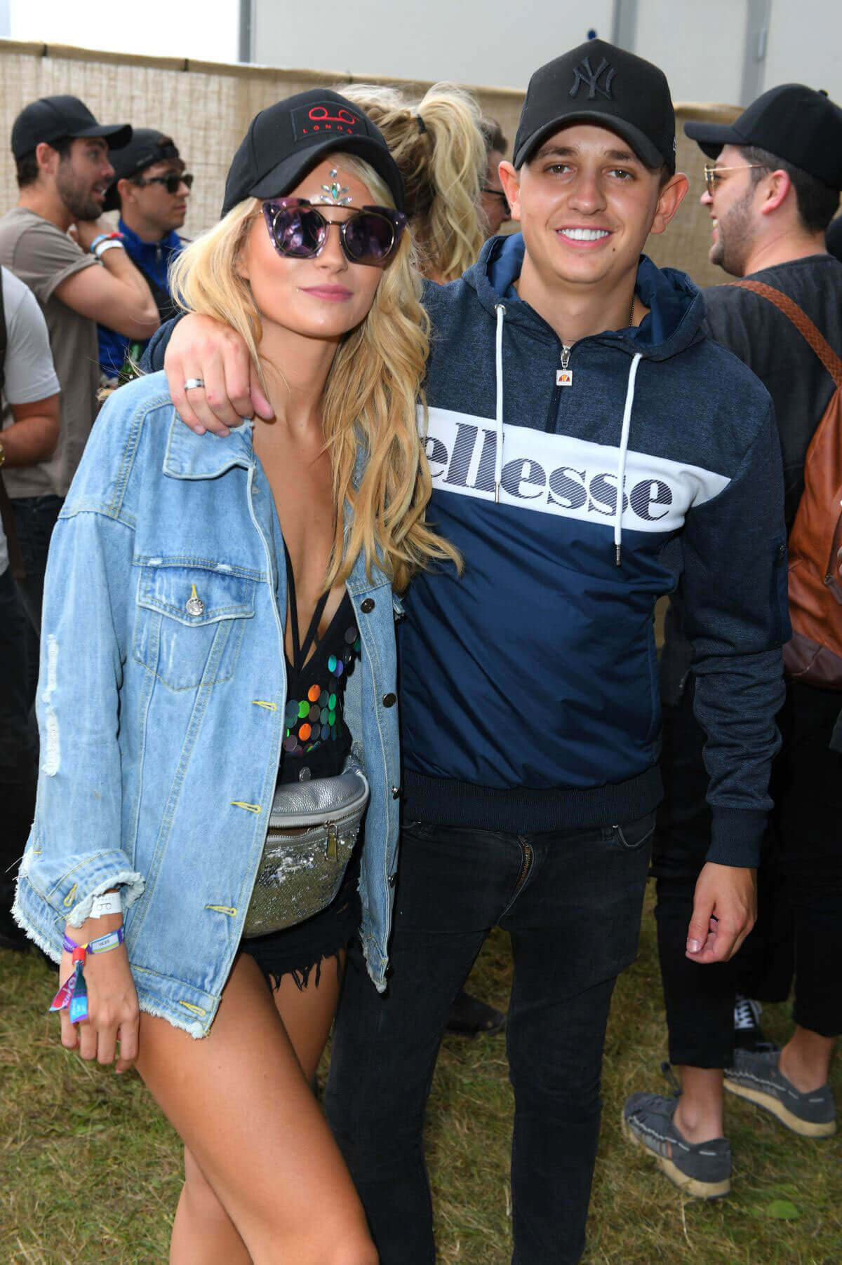 Lottie Moss shows off legs at V Festival in Chelmsford