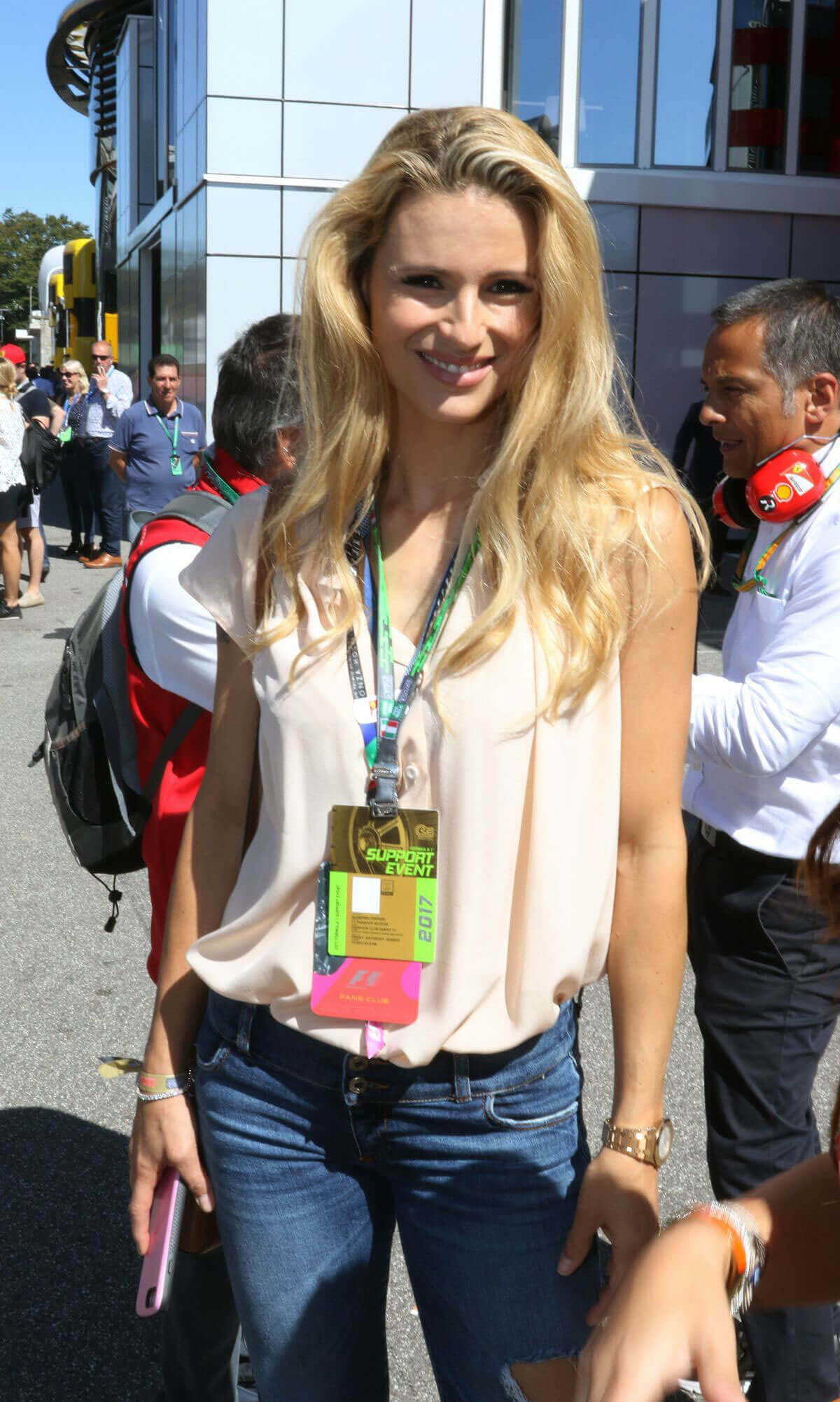 Michelle Hunziker Stills at Formula One Italian Grand Prix in Monza