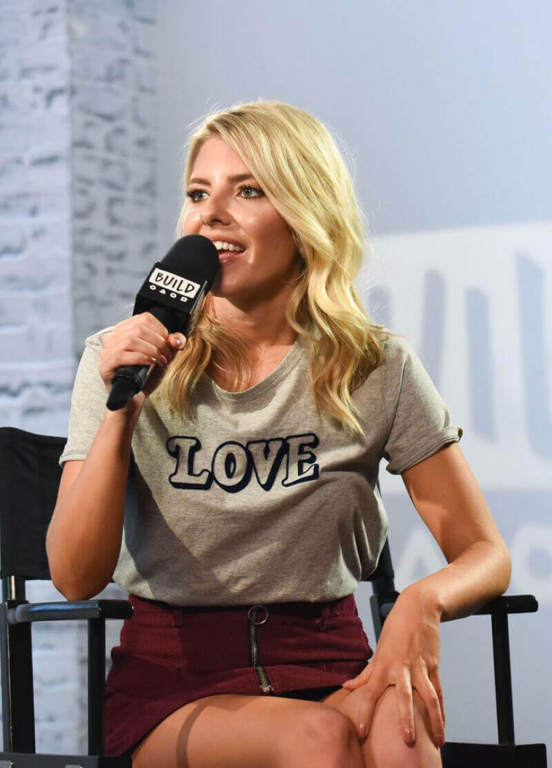 Mollie King Stills at the AOL Build in London