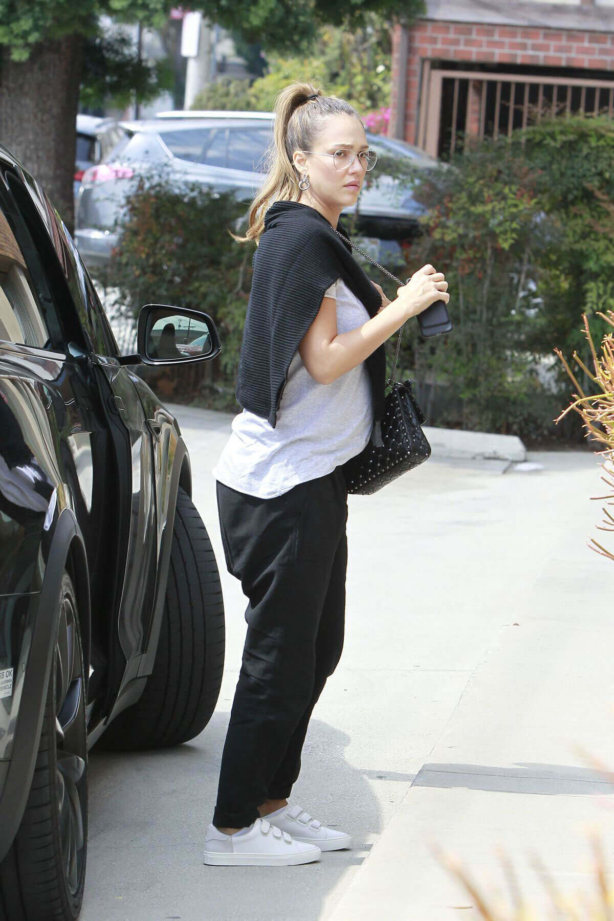 Pregnant Jessica Alba Stills Out and About in Los Angeles
