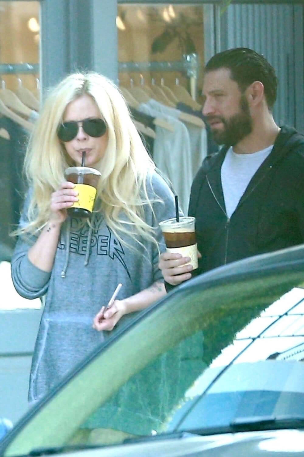 Avril Lavigne and Jonathan Reuven Stils Out for Coffee in West Hollywood
