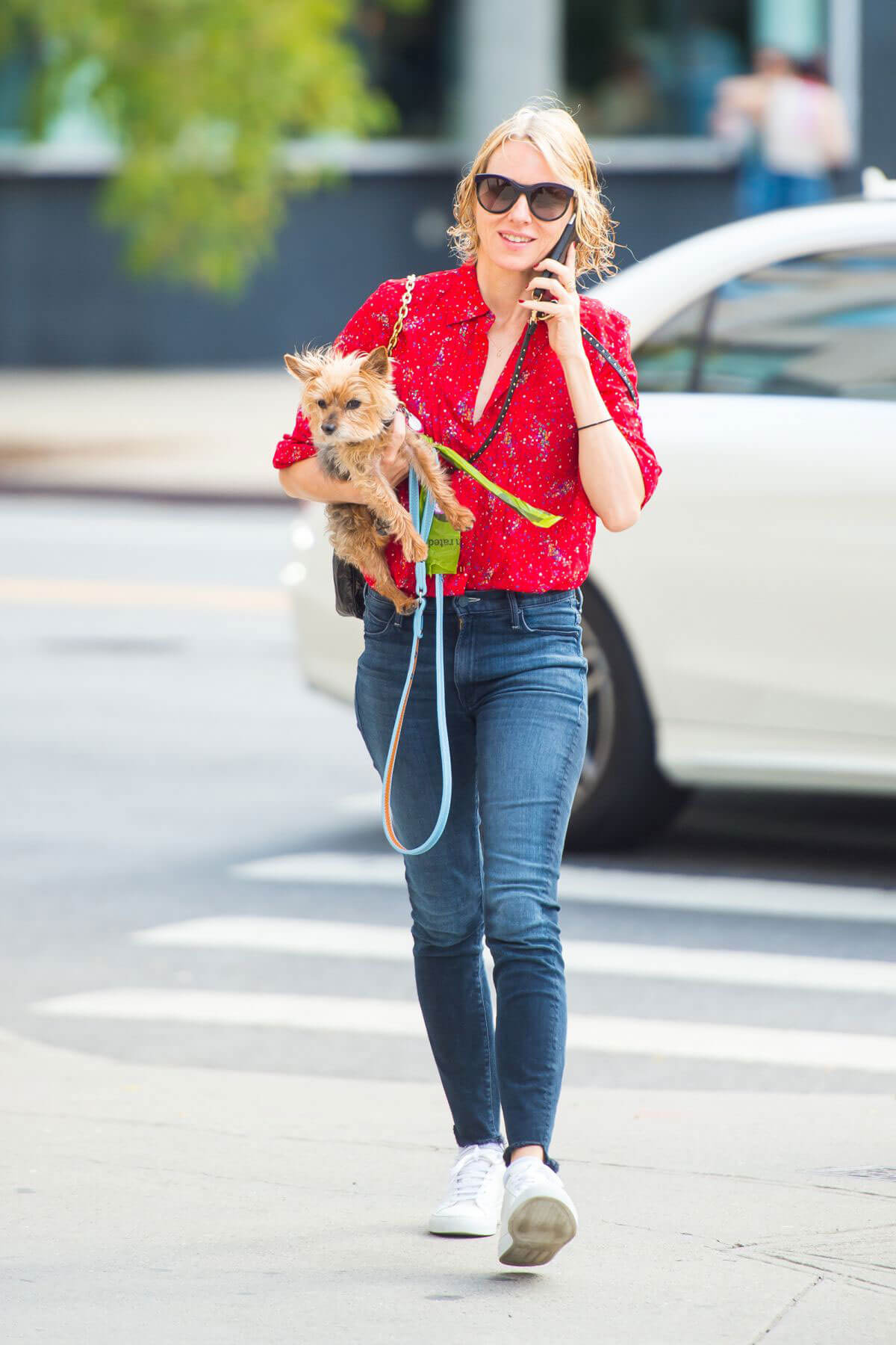 Naomi Watts Stills Out with Her Dog in New York