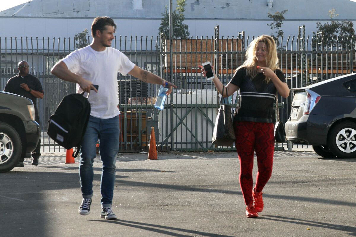 Sasha Pieterse and Gleb Savchenko Stills Arrives at a Dance Practice in Los Angeles