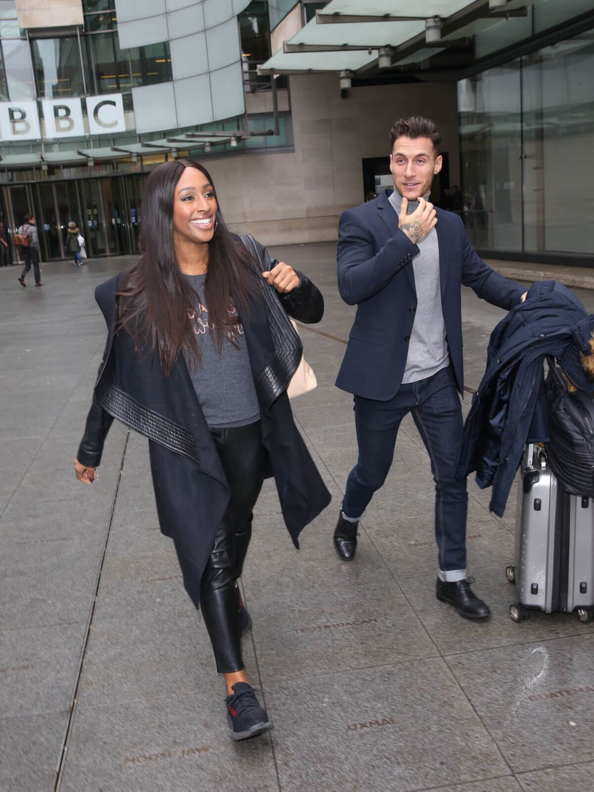 Alexandra Burke and Gorka Marquez Stills Leaves BBC Studios in London