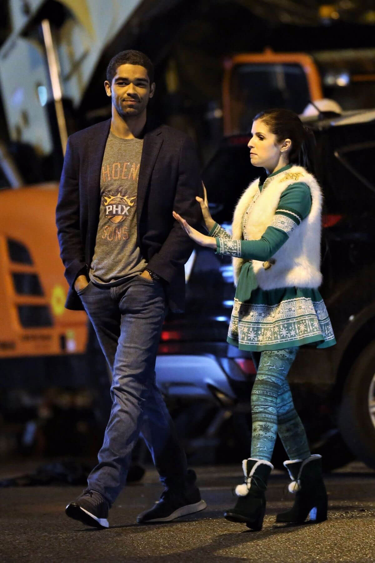 Anna Kendrick Stills on the Set of Noelle in Vancouver
