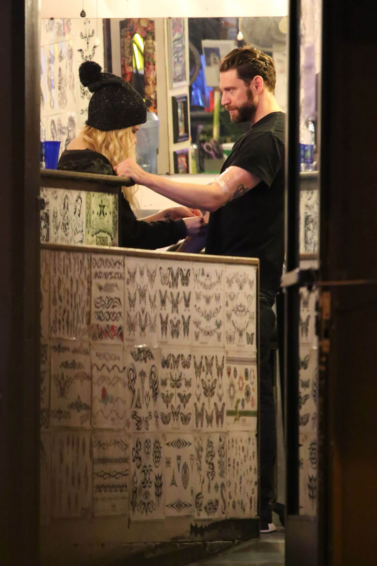 Avril Lavigne Stills at Tattoo Mania in West Hollywood