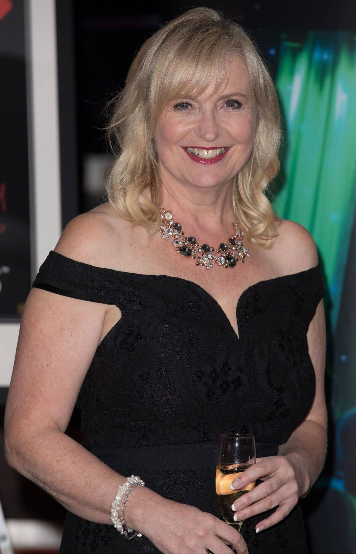Carol Kirkwood wears Black Dress at An Evening with the Stars in London