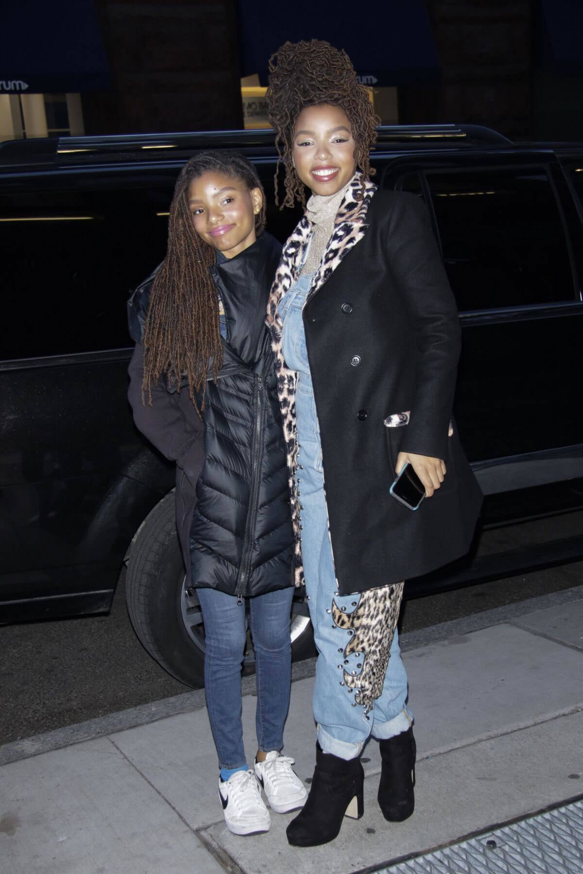 Chloe and Halle Bailey Stills Arrives at AOL Build in New York