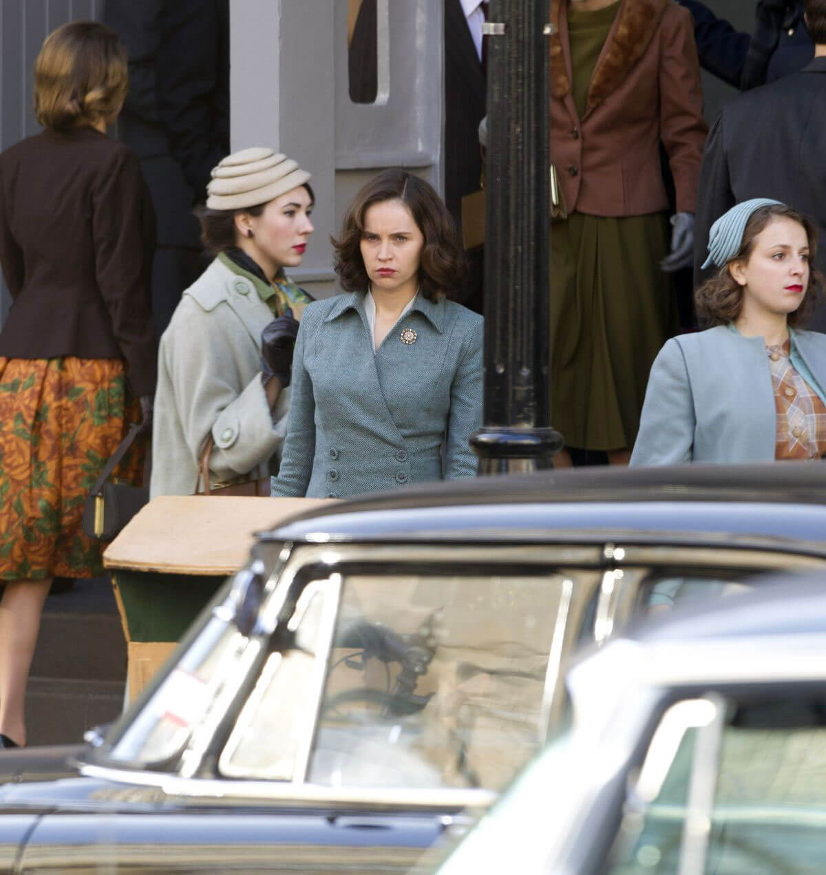 Felicity Jones Stills on the Set of On the Basis of Sex in Montreal