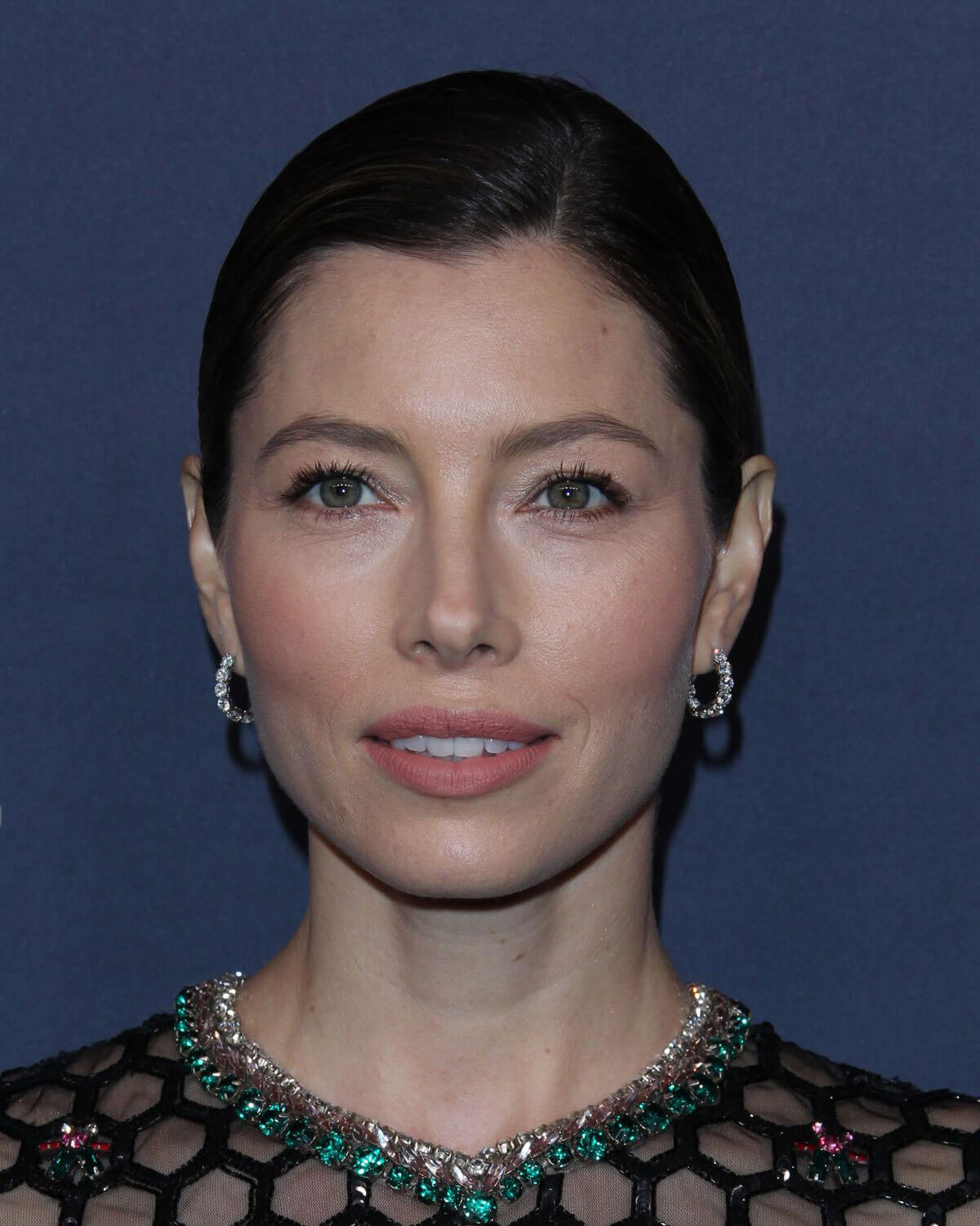 Jessica Biel wears Black Lingerie in Transparent Outfit at 2017 Baby2Baby Gala in Los Angeles