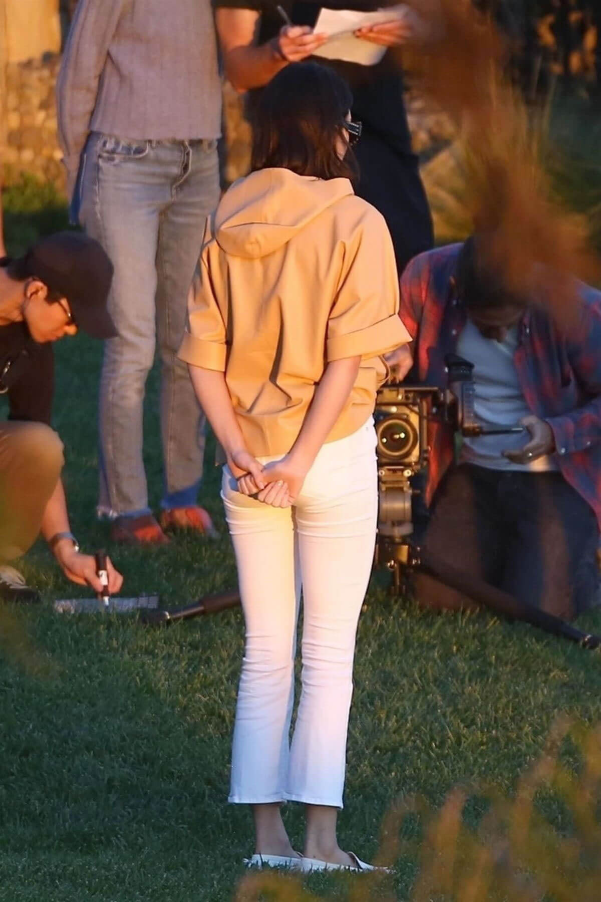 Kendall Jenner Stills on the Set of a Photoshoot in Malibu