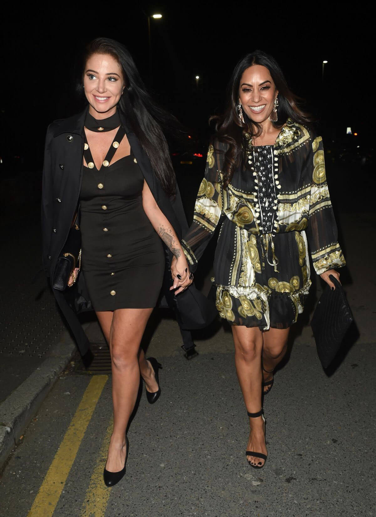 Tulisa Contostavlos and Seema Malhotra Stills Night Out in Manchester