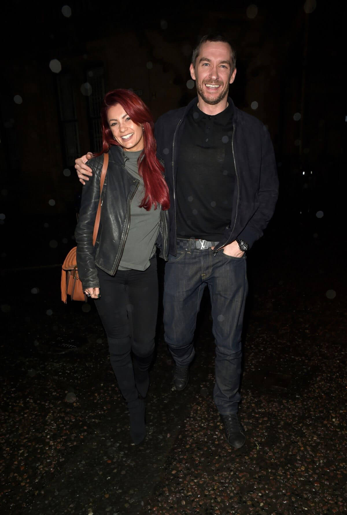 Dianne Buswell and Anthony Quinlan Stills Leaves Grand Pacific Restaurant in Manchester 2017/12/22