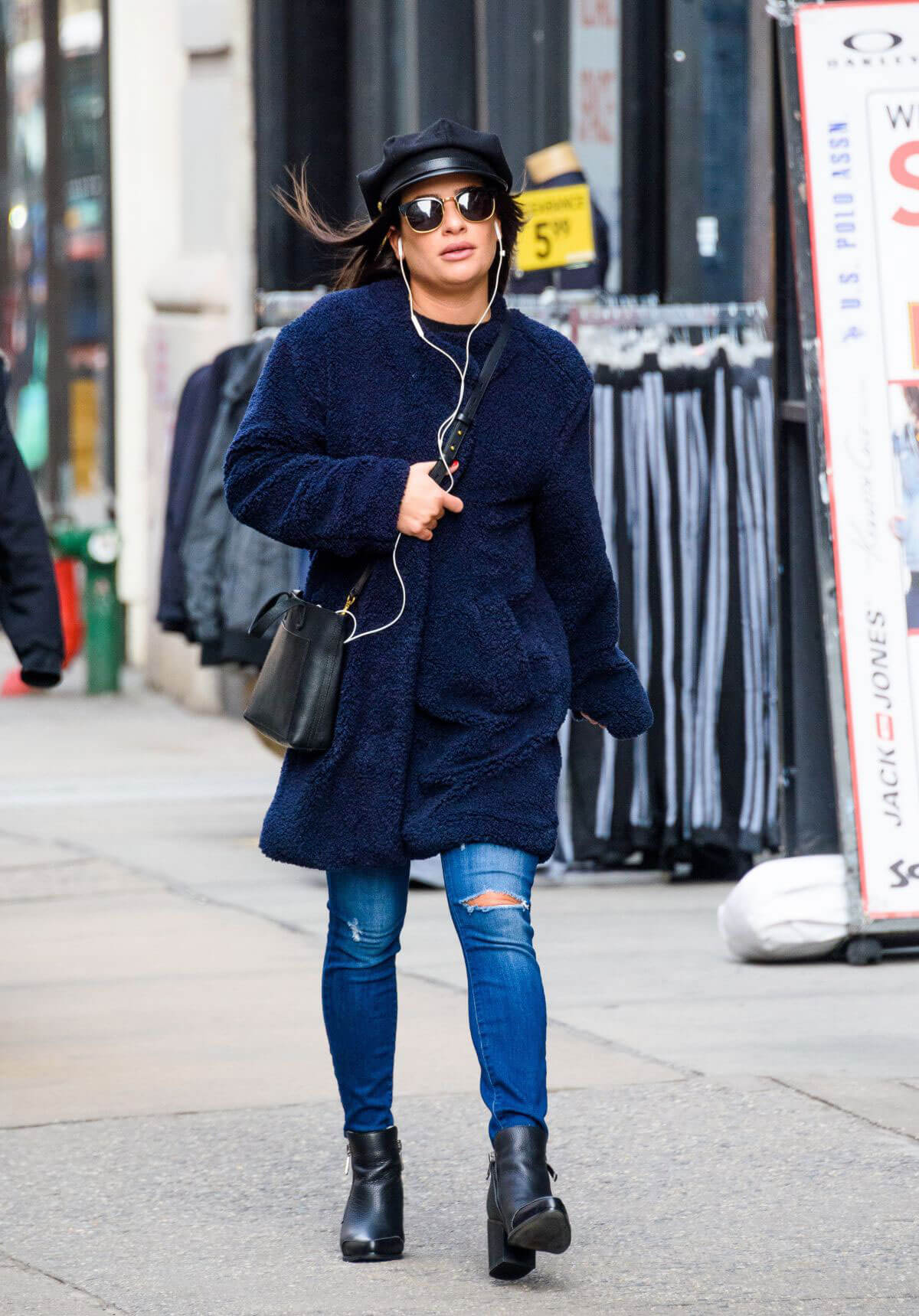 Lea Michele Stills Out and About in New York 2017/12/19
