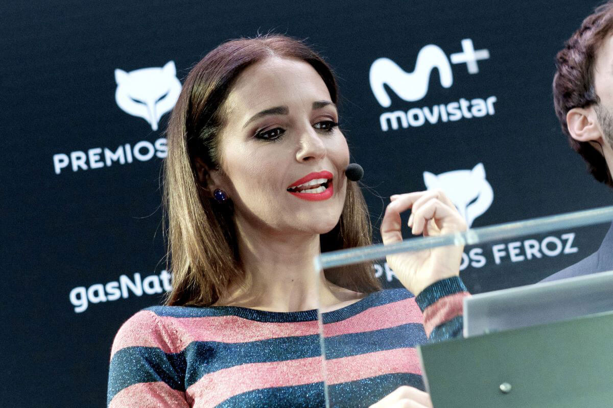Paula Echevarria Stills at Feroz Awards Candidates Lecture at Telefonica Store in Madrid 2017/12/05