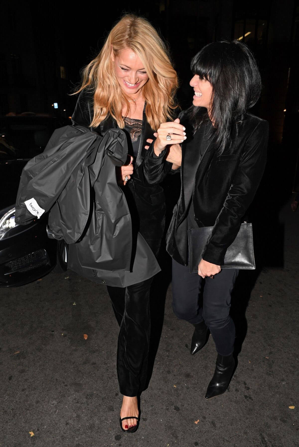 Tess Daly and Claudia Winkleman Stills Leaves Dorchester Hotel in London