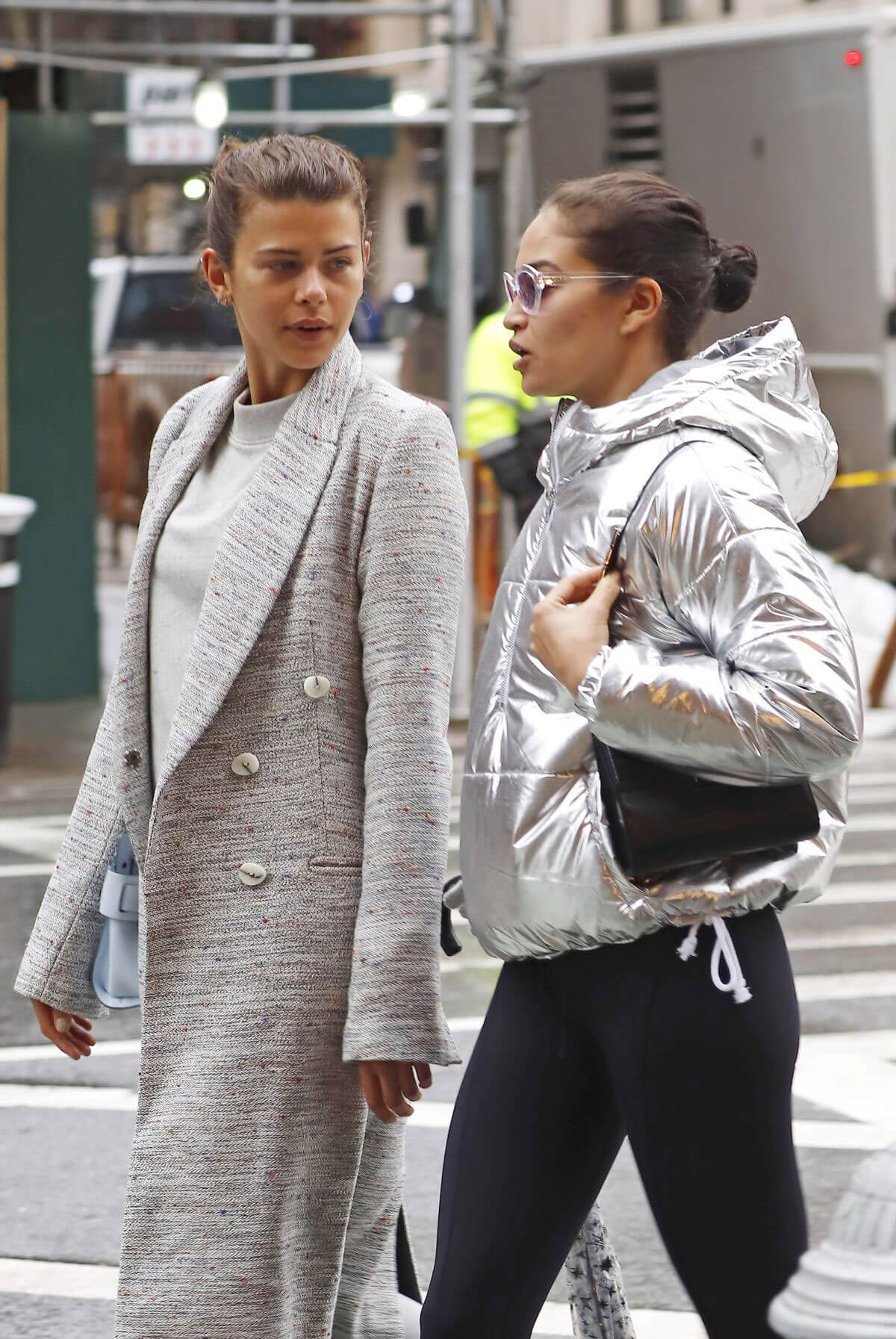 Georgia Fowler and Shanina Shaik Stills Leaves a Gym in New York 2018/01/12