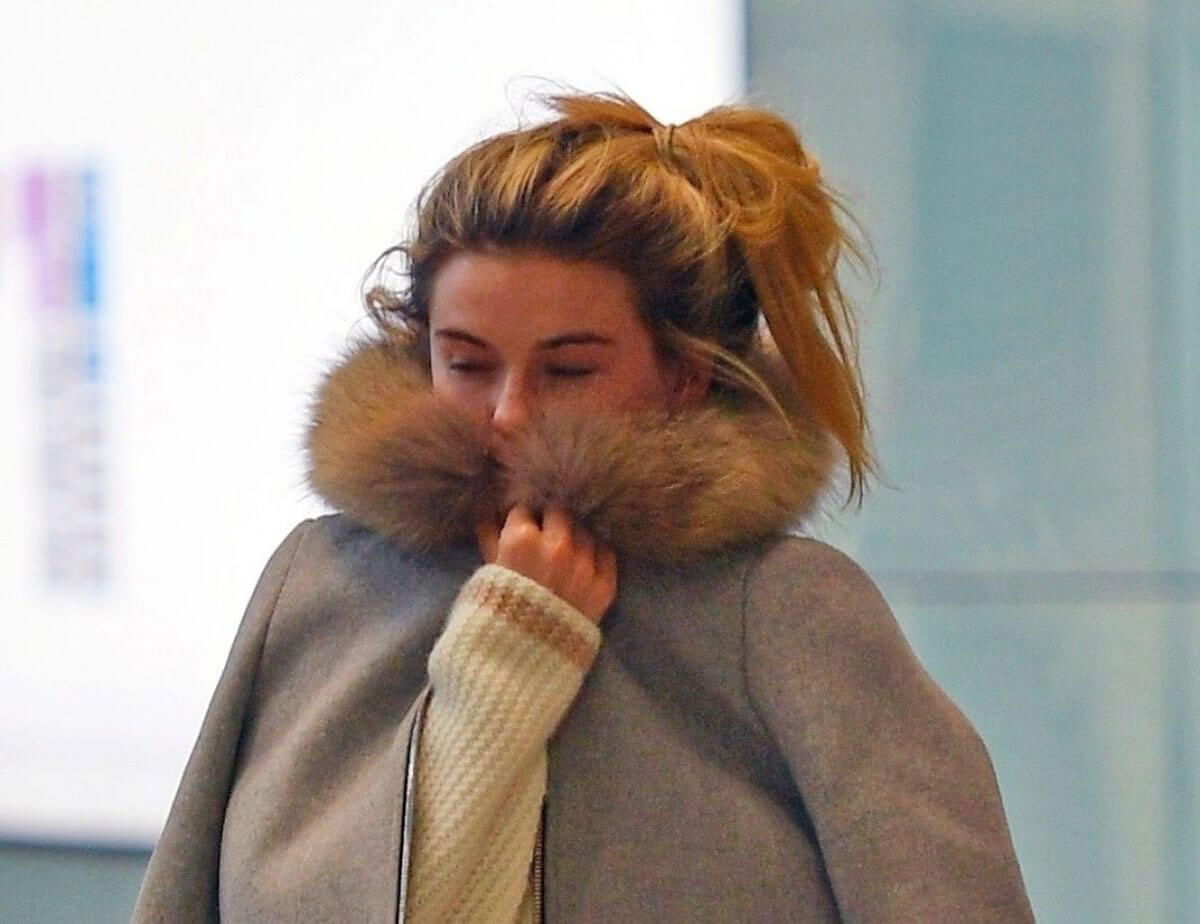Georgia Toffolo Stills at Heathrow Airport in London 2017/12/30