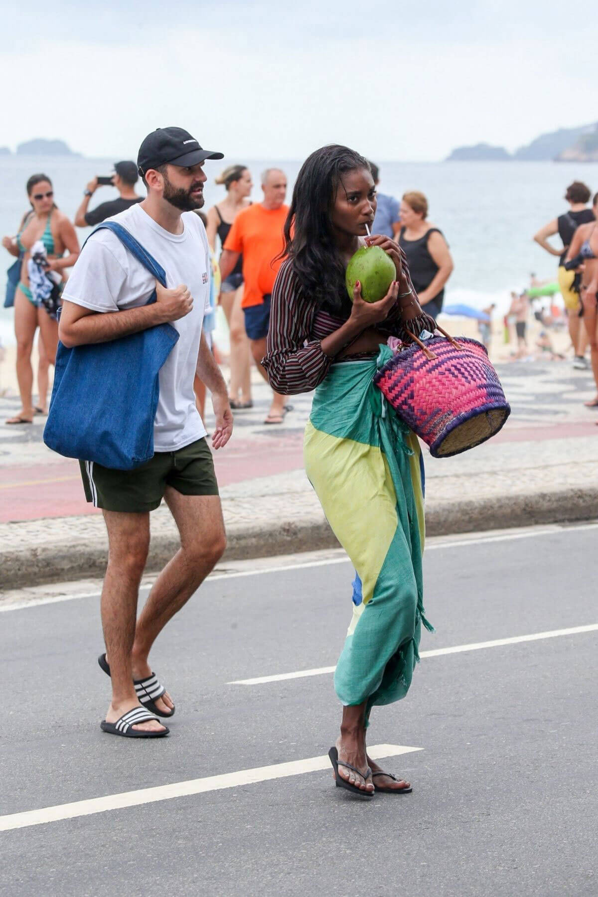Grace Mahary Stills at Ipanema Beach in Rio De Janeiro 2018/01/04