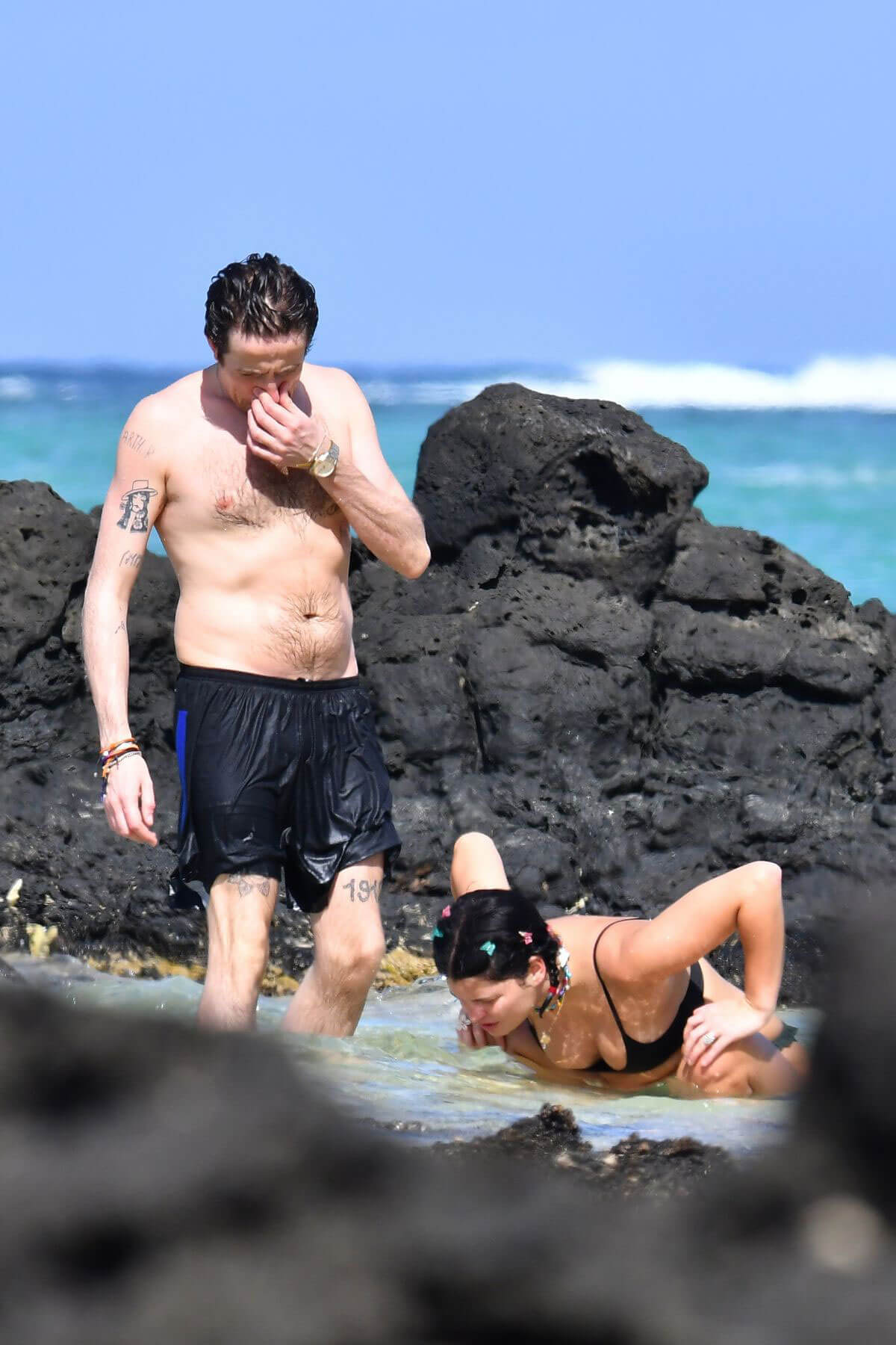 Pixie Geldof Stills in Bikini on the Beach in Mauritius 2017/12/20