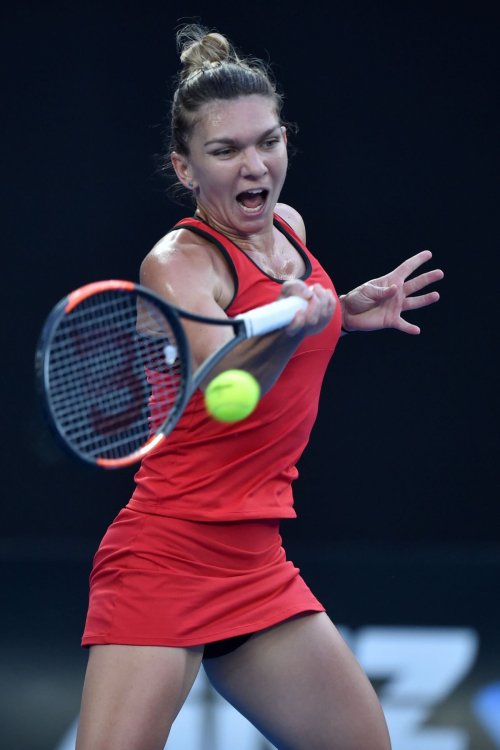 Simona Halep Stills at Australian Open Tennis Tournament Final in Melbourne 2018/01/27