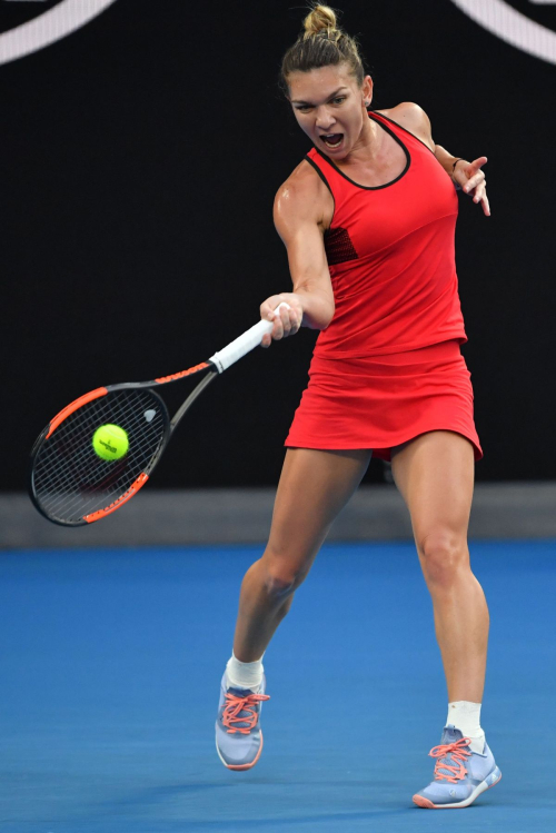 Simona Halep Stills at Australian Open Tennis Tournament Final in Melbourne 2018/01/27 16