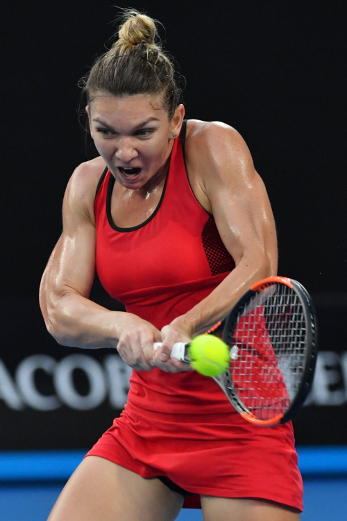 Simona Halep Stills at Australian Open Tennis Tournament Final in Melbourne 2018/01/27 3