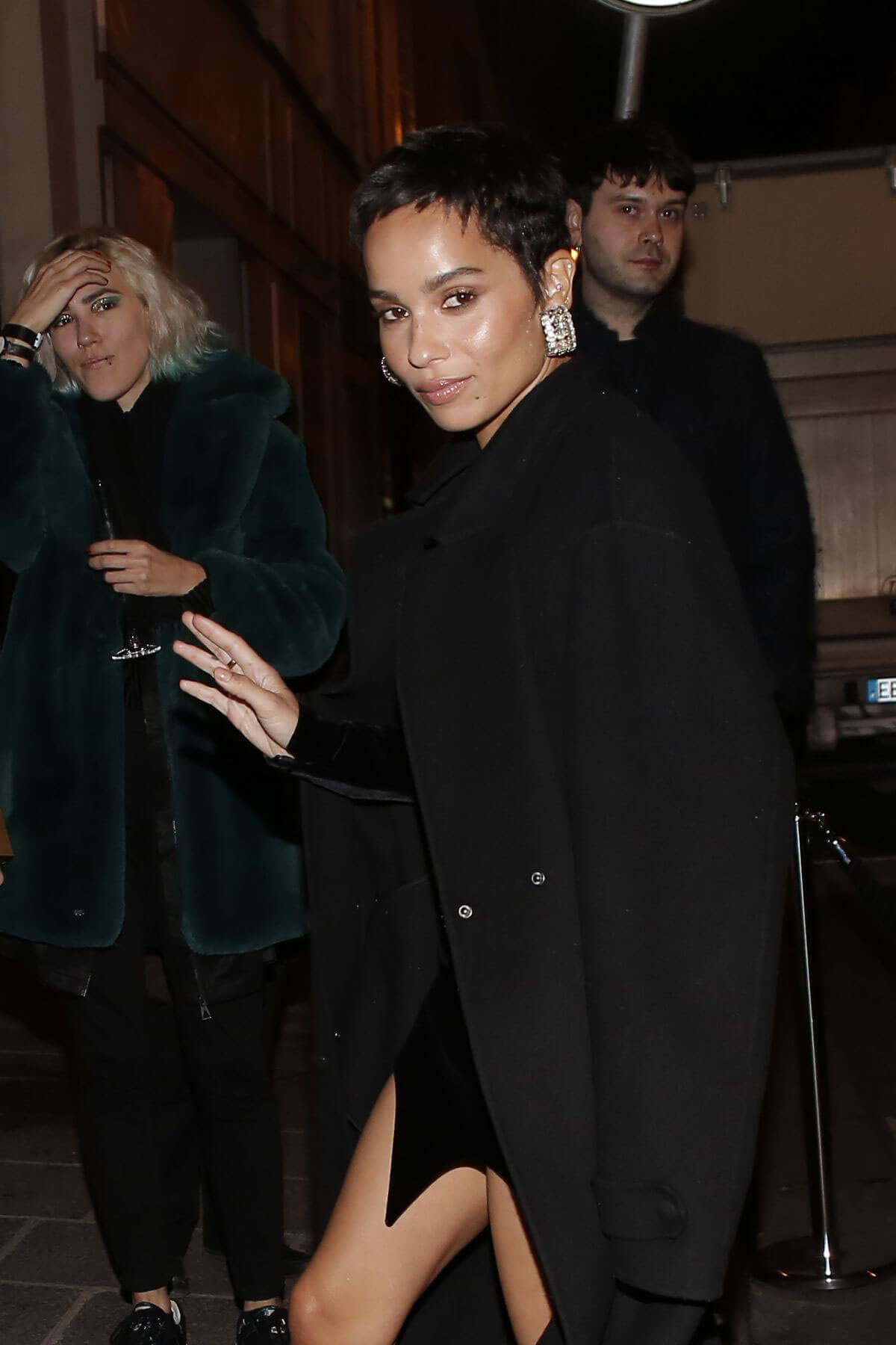 Zoe Kravitz Stills at Yves Saint Laurent Night at Beauty Hotel in Paris 2018/01/17