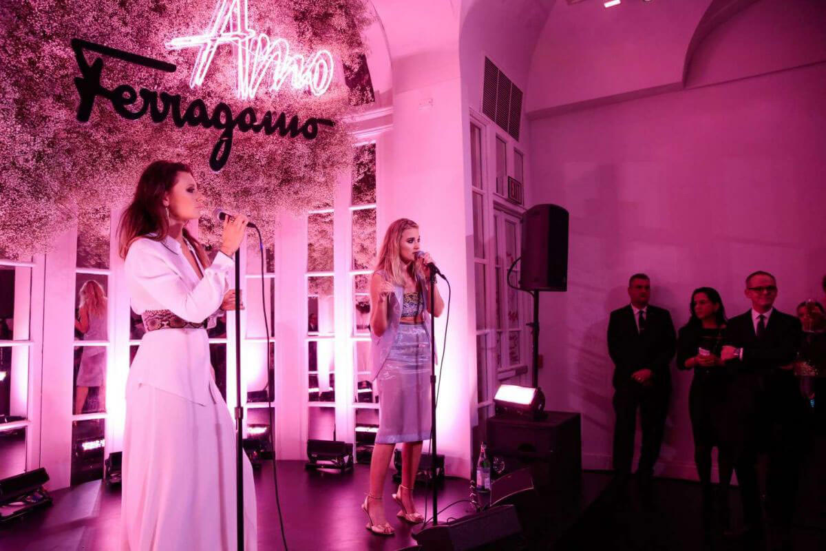 Aly Michalka and AJ Michalka at Amo Ferragamo Hosted by Suki Waterhouse at New York Fashion Week 2018/02/06