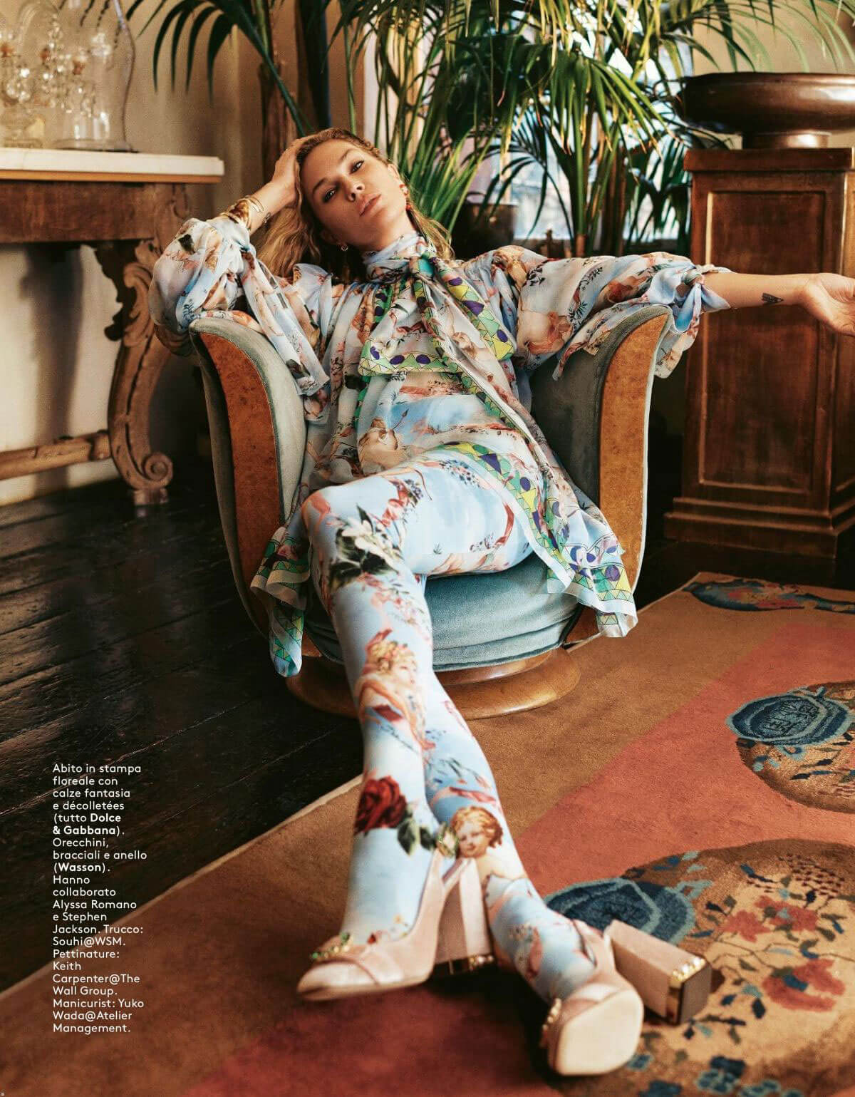 Erin Wasson Stills in Grazia Magazine, Italy February 2018 Issue