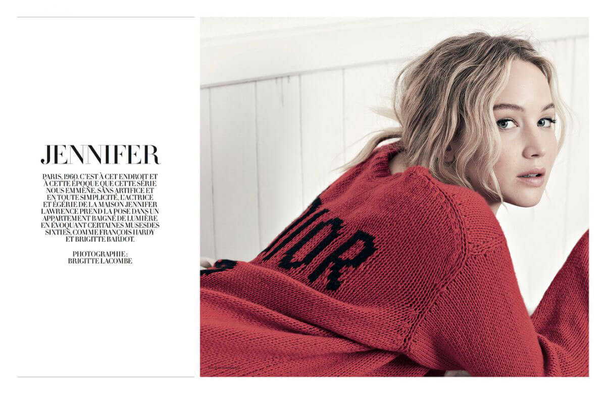 Jennifer Lawrence Stills in Dior Magazine, Spring/Summer 2018 Collection Photos