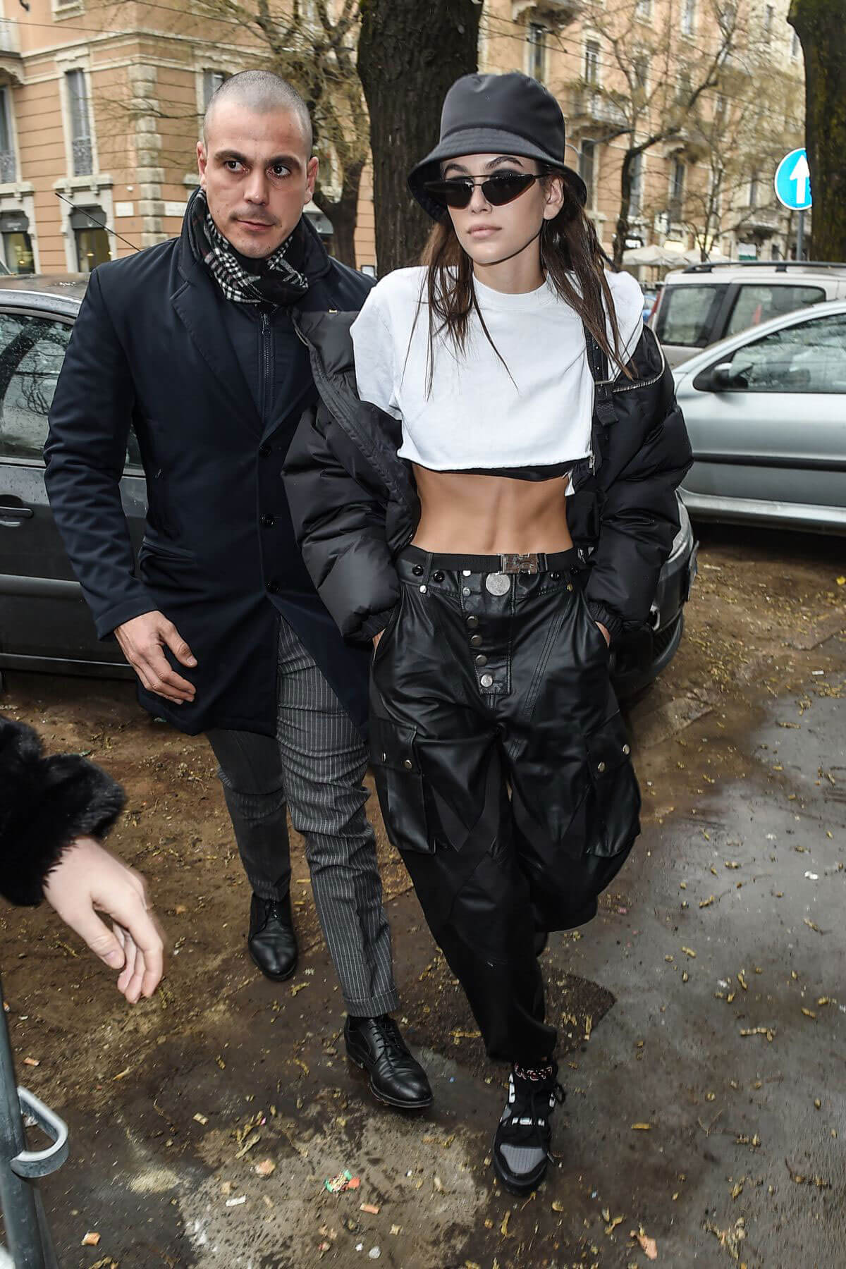 Kaia Gerber Stills Arrives at Fendi Show at Milan Fashion Week 2018/02/22