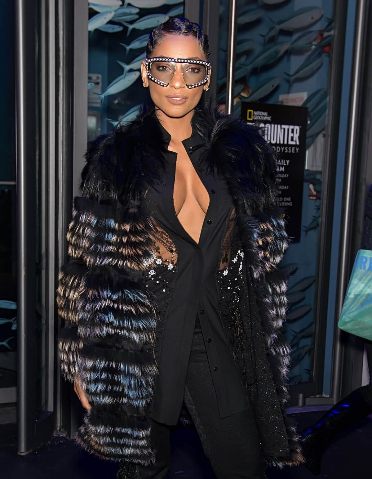 LeA Robinson Stills Leaves Carmen Marc Valvo Fashion Show in New York 2018/02/11