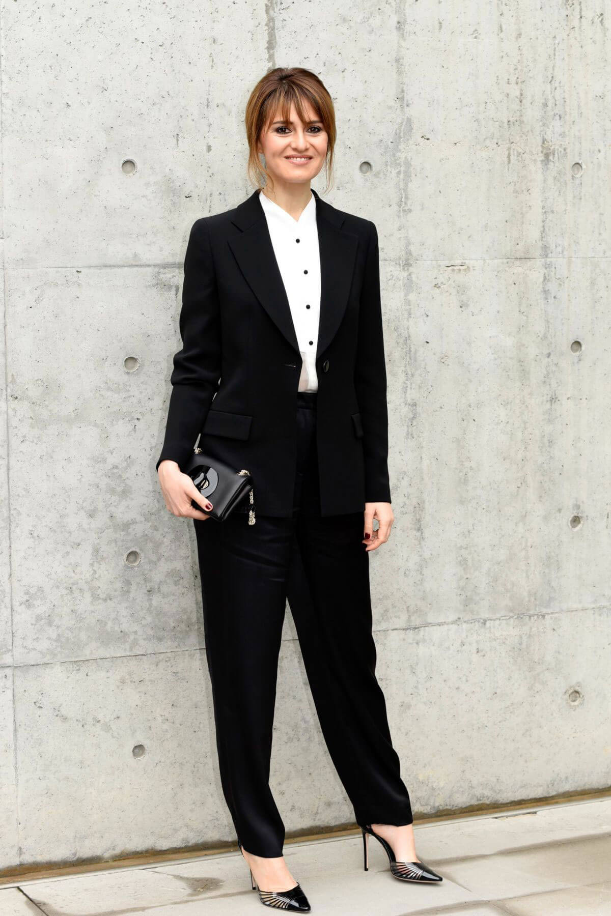 Paola Cortellesi Stills at Giorgio Armani Show at Milan Fashion Week 2018/02/24