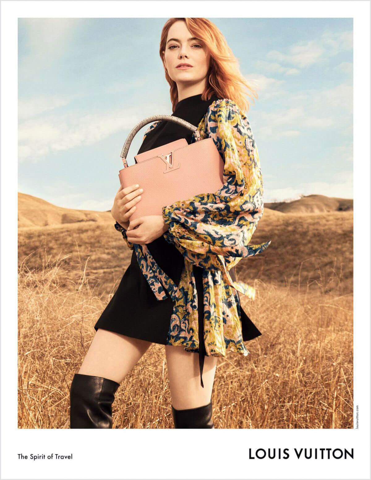 Emma Stone Poses Louis Vuitton Spirit of Travel 2018 Ad Campaign Photos