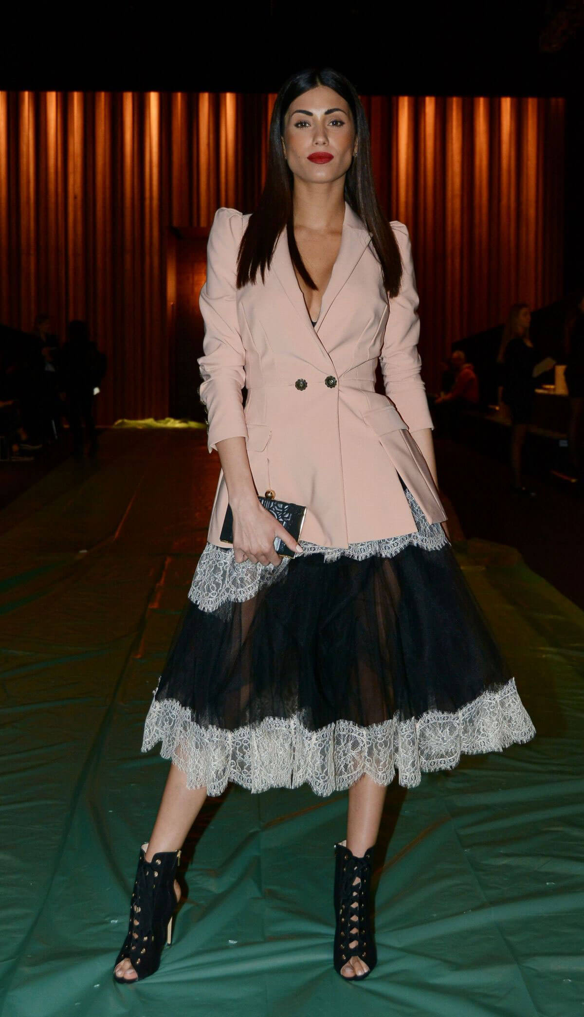 Federica Nargi Stills at Elisabetta Franchi Fashion Show in Milan 2018/02/24