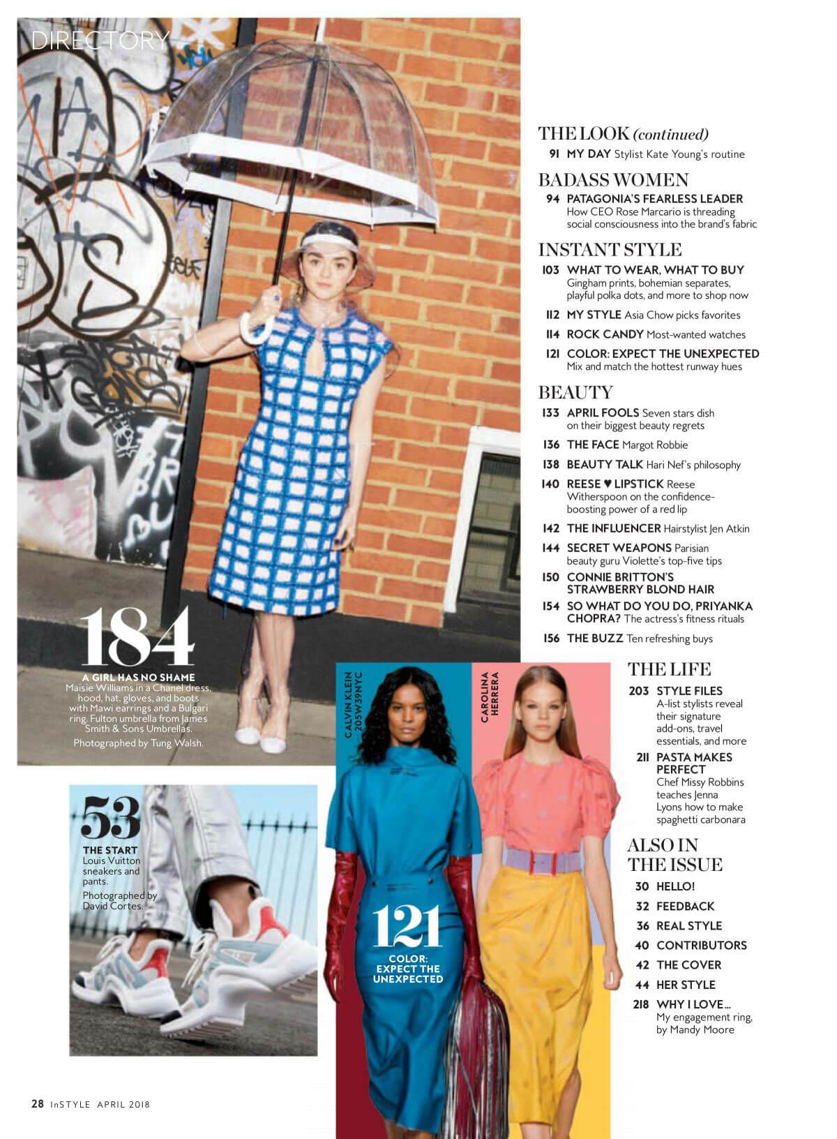 Maisie Williams Poses for Instyle Magazine, April 2018 Issue
