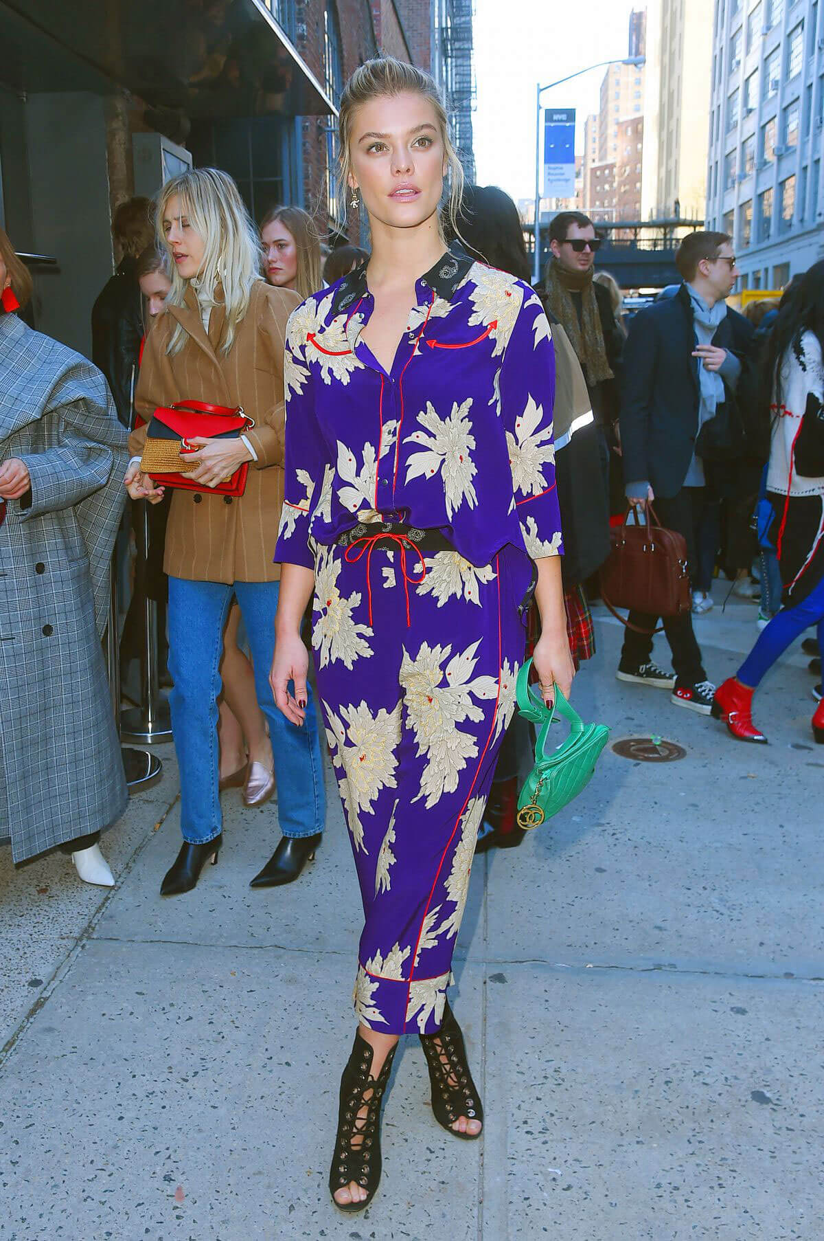 Nina Agdal Stills Out at New York Fashion Week 2018/02/12