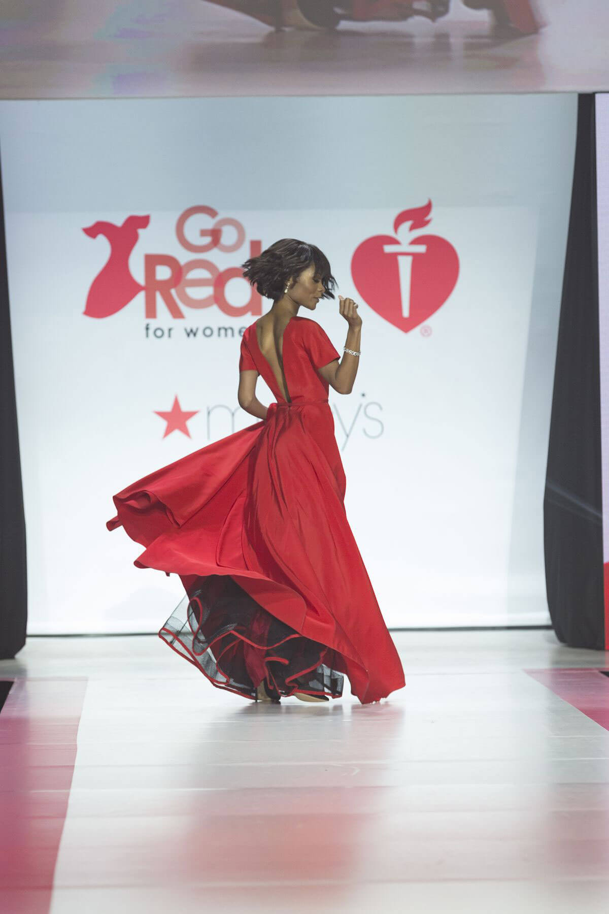 Zuri Hall Stills in Gown by Galia Lahav at Red Dress 2018 Collection Fashion Show in New York 2018/02/08