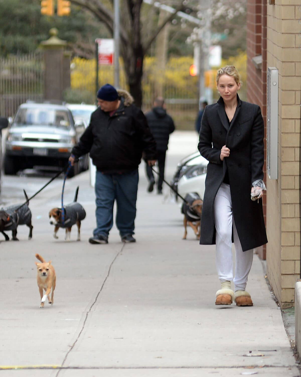 Jennifer Lawrence Stills Out with Her Dog in New York 2018/04/03