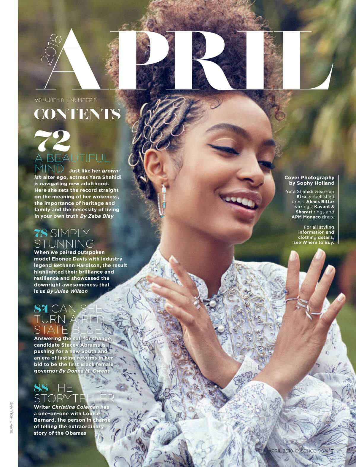 Yara Shahidi Poses for Essence Magazine April 2018 Issue