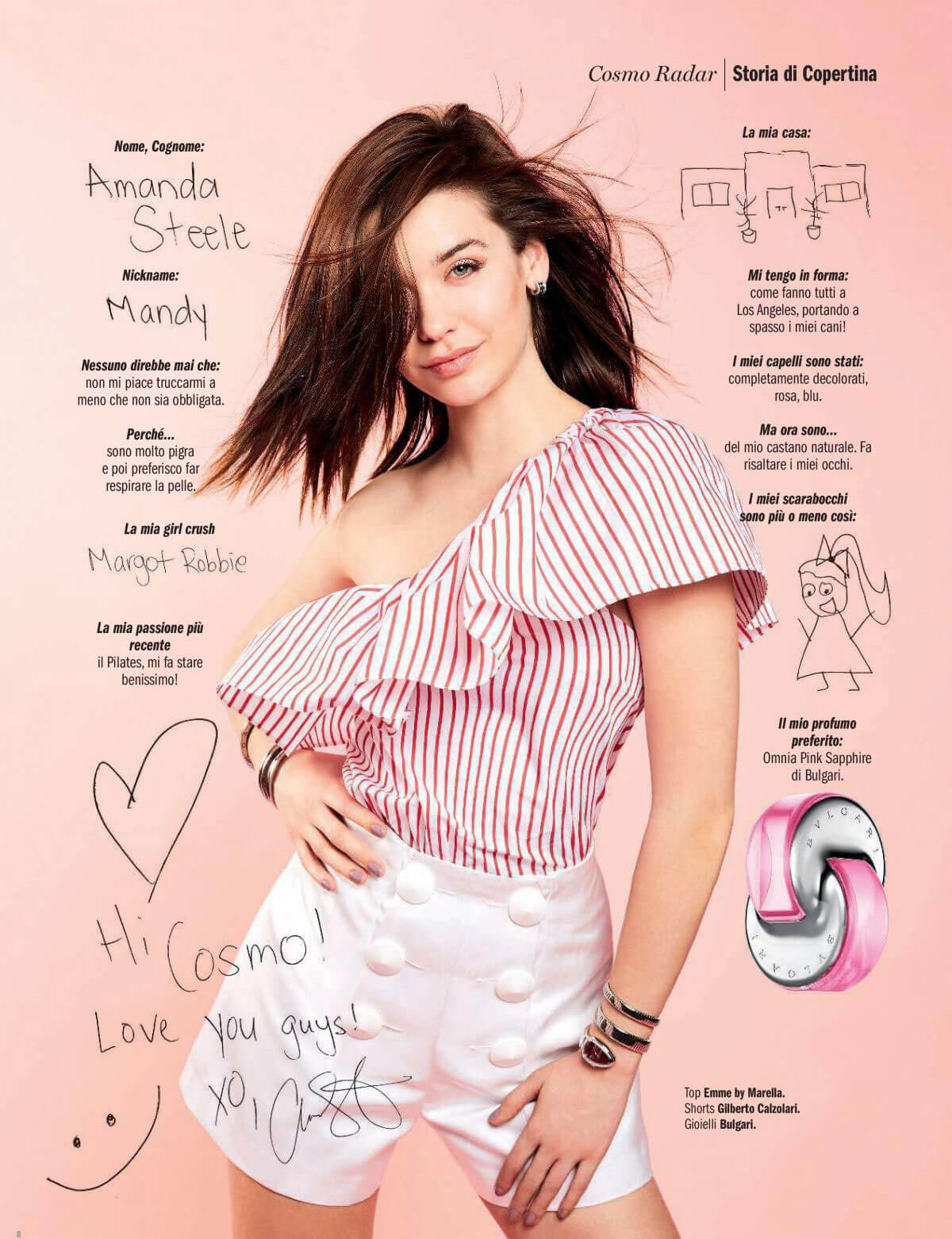 Amanda Steele in Cosmopolitan Magazine, Italy July 2018 Issue