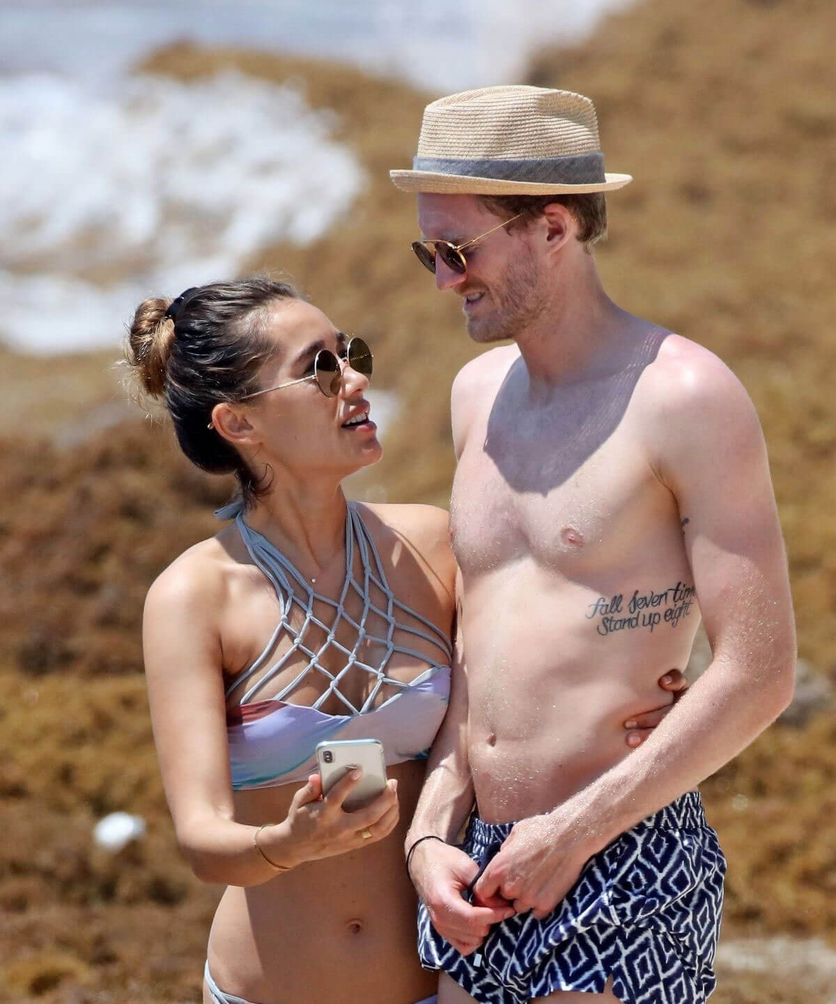 Anna Sharypova in Bikini and Andre Schurrle at a Beach in Tulum 2018/05/28