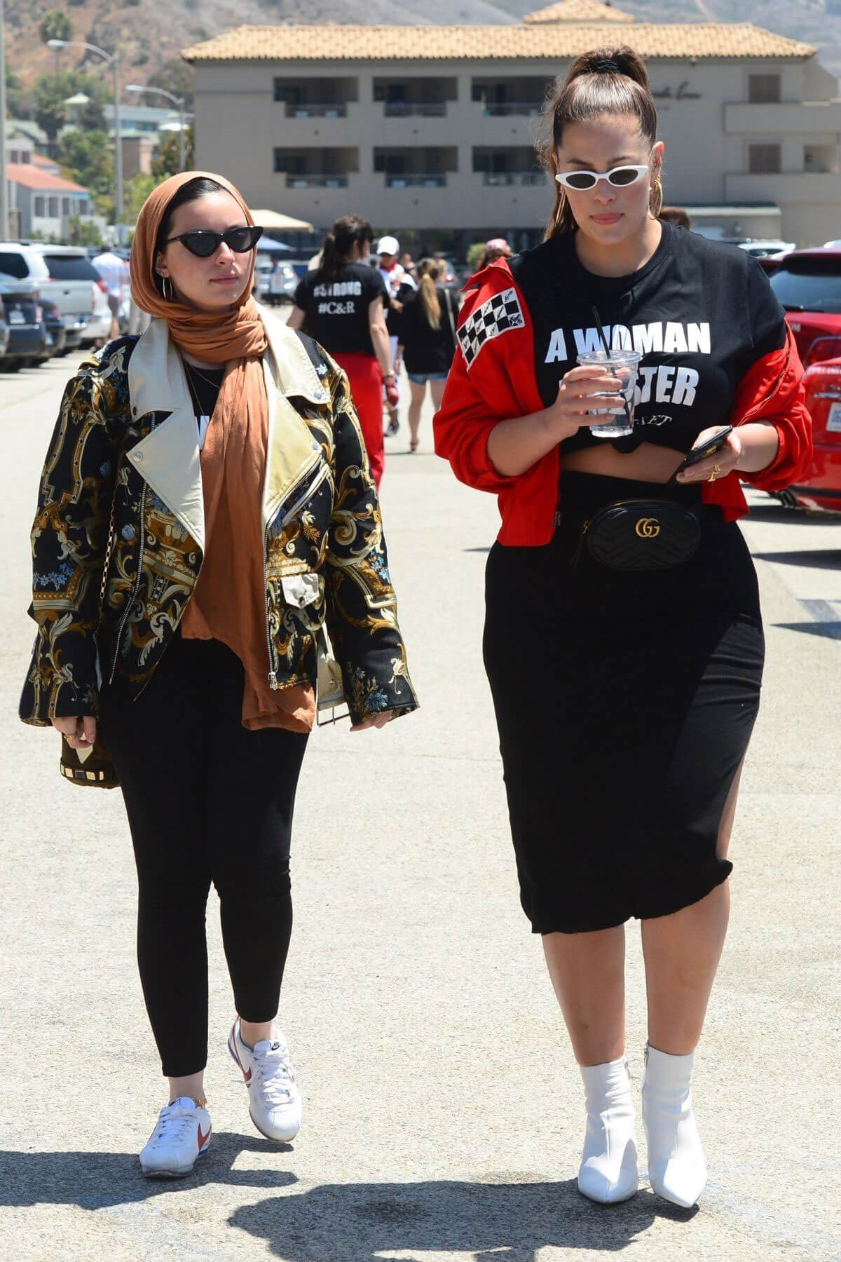 Ashley Graham and Noor Tagouri Arrives at Cash and Rocket Charity Event in Malibu 2018/06/09