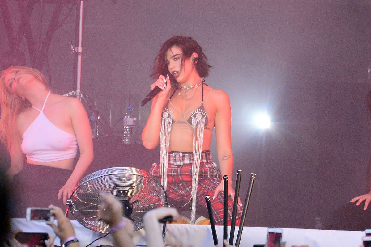 Dua Lipa Performs at a Concert in Warsaw 2018/06/01
