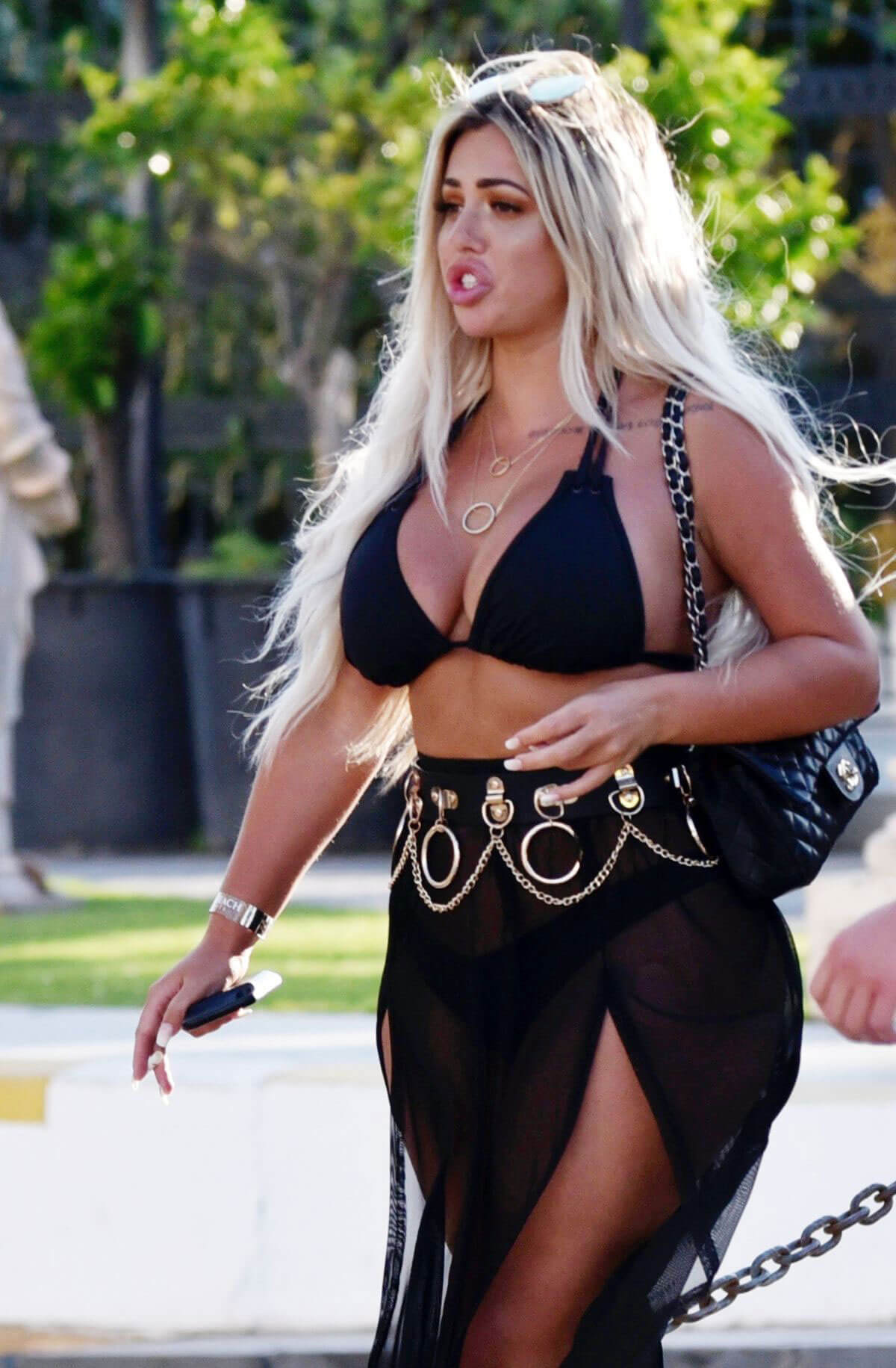 Holly Hagan in Bikini Top Out in Marbella 2018/05/28