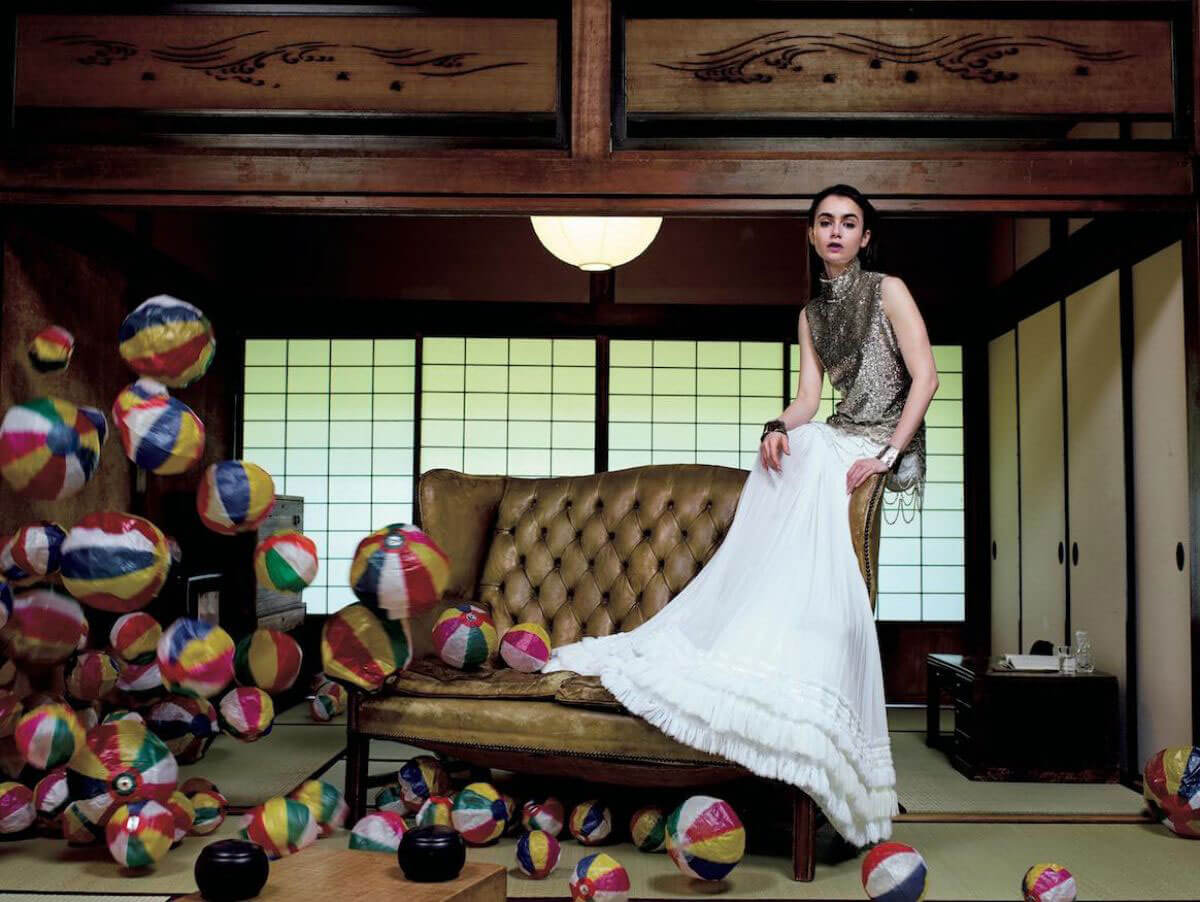 Lily Collins Stills Photoshoot For Vogue Magazine, Japan June 2018